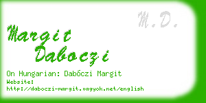 margit daboczi business card